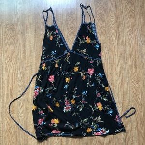 Black summer mini dress